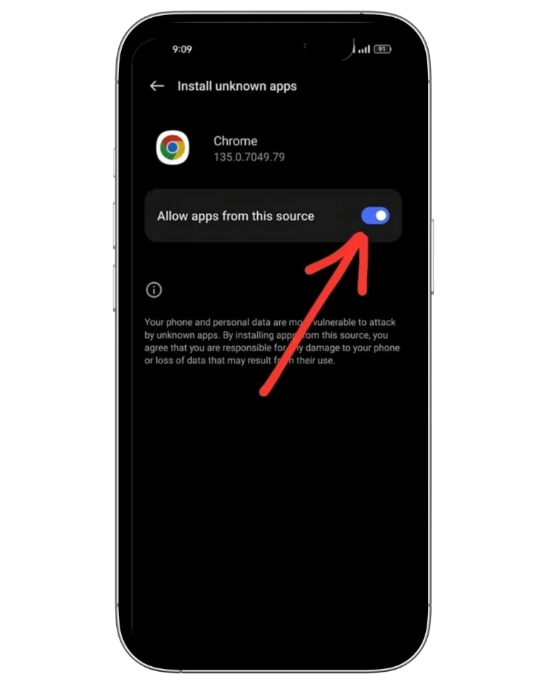 Install unknow source