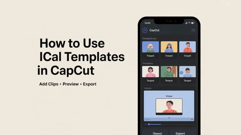 How to Use ICAL CapCut Templates